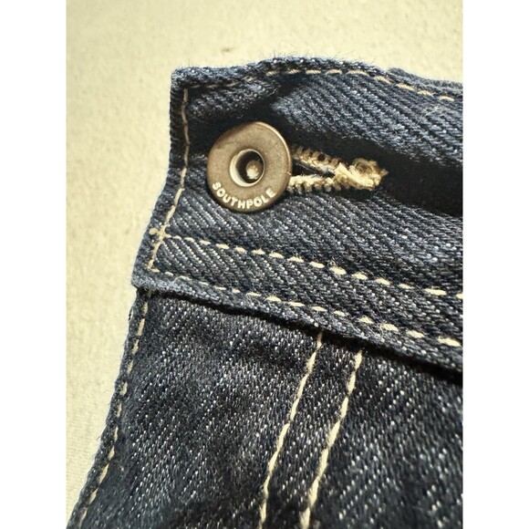 Southpole Jeans Vintage Y2K Baggy Grunge Wide Leg Size 36 X 30 Dark Blue Wash - Picture 8 of 11